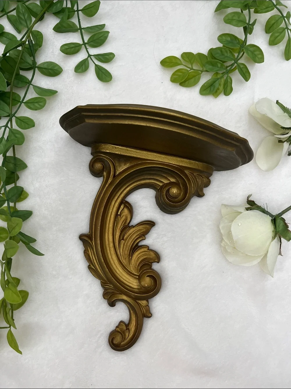 Vintage Ornate Gold Wall Floating Shelf